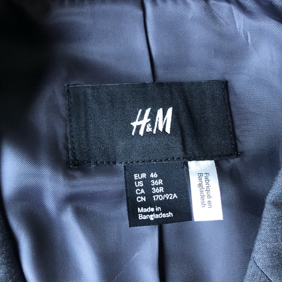 H&M Charcoal Grey Suit Jacket and Pants - Picture 3 of 6